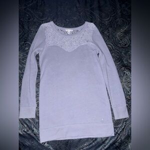 Victoria’s Secret Lace Detail Lavender Long Sleeve Top